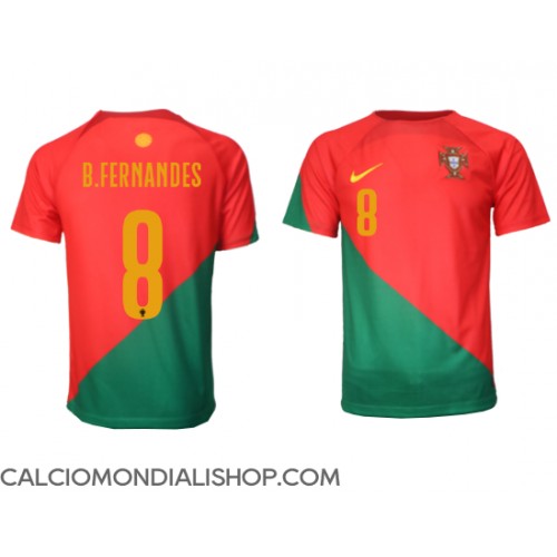 Maglie da calcio Portogallo Bruno Fernandes #8 Prima Maglia Mondiali 2022 Manica Corta